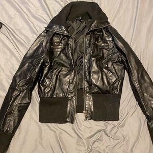 Leather Jacket. Size- fitted large